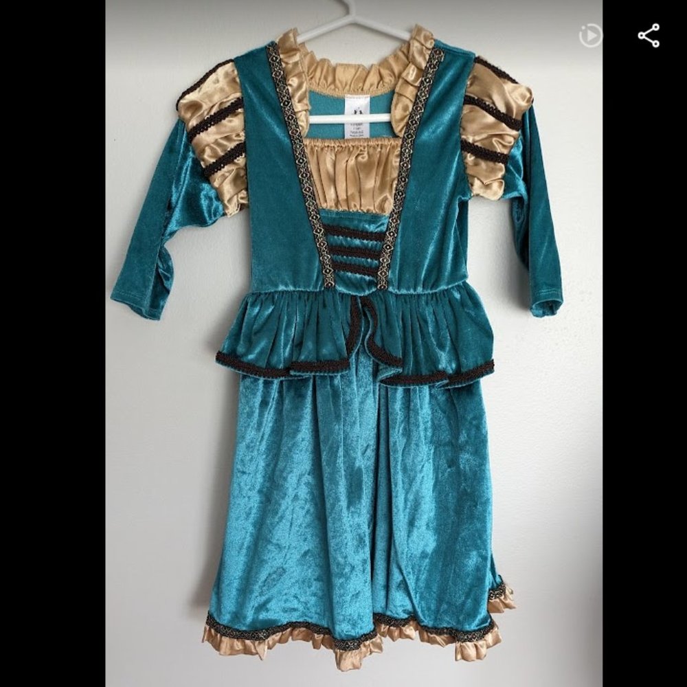 Merida Brave dress - Little Adventures Medieval Princess Costume - Small